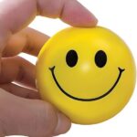 Heart Beat Stress Relief Smiley Face Balls for Kids and Adults, Pack of 12.