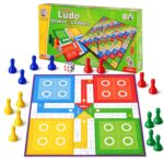 Ludo Snakes & Ladders 2 in 1 Classic Board Game, Dual Sided, for Ages 5 to 99 Years