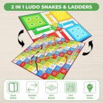 Ludo Snakes & Ladders 2 in 1 Classic Board Game, Dual Sided, for Ages 5 to 99 Years - Image 3