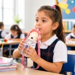 Water Bottle,Toy,Cartoon Bear Shaped For School,Picnic,Play,Travel, Straw & Handle, Leakproof Drinking Bottle for Boys & Girls, Cute Teddy Transparent Bottle Play - Image 4