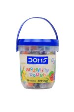 DOMS Modelling Dough 15 Shades(300 GM) DIY Art & Craft |Soft, Colourful, Easily Kneadable | Safe and Non-Toxic | Including 4 Shape Toys, 1 Hand Roller, 1 Spatulla Inside