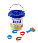 DOMS Modelling Dough 15 Shades(300 GM) DIY Art & Craft |Soft, Colourful, Easily Kneadable | Safe and Non-Toxic | Including 4 Shape Toys, 1 Hand Roller, 1 Spatulla Inside - Image 2