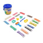 DOMS Modelling Dough 15 Shades(300 GM) DIY Art & Craft |Soft, Colourful, Easily Kneadable | Safe and Non-Toxic | Including 4 Shape Toys, 1 Hand Roller, 1 Spatulla Inside - Image 4
