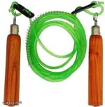Skipping/Jump Rope for Men & Women for Exercise, Workout & Weight Loss With Adjustable Wire(White and Green)