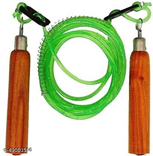WhatsApp Image 2026-06-14 at 8.29.09 PM Skipping/Jump Rope for Men & Women for Exercise, Workout & Weight Loss With Adjustable Wire(White and Green) - Image 1