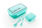 Plastic Lunch Box Fork & Spoon – Ideal for Office, School, Travel, Adults & Kids- (Multiple Colors Available)- 900ml