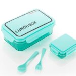 Plastic Lunch Box Fork & Spoon – Ideal for Office, School, Travel, Adults & Kids- (Multiple Colors Available)- 900ml