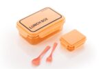 Plastic Lunch Box Fork & Spoon – Ideal for Office, School, Travel, Adults & Kids- (Multiple Colors Available)- 900ml - Image 2