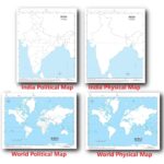 Outline Practice map of India and World (Both Political and Physical map) | Set Of 100 Maps |