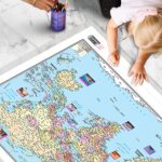 Set of 2 | 2 IN 1 INDIA POLITICAL AND PHYSICAL MAP IN HINDI and 2 IN 1 WORLD POLITICAL AND PHYSICAL MAP IN ENGLISH Educational Charts| - Image 5