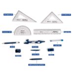 DOMS ISRO Mathematical Drawing Instrument Geometry Box (Pack of 2)| Total 11 Mathematical Instruments| Dual-Sided Tray For Easy Access to Instruments - Image 3