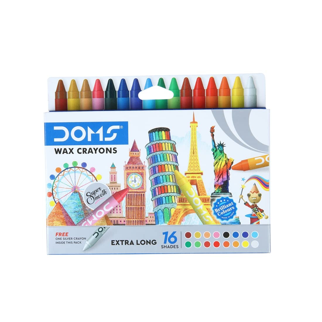 WhatsApp Image 2026-06-18 at 9.24.30 PM DOMS Extra Long Wax Crayons MOM Colour (Pack 10) - Image 1