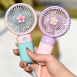 USB Fan – Rechargeable 3-Speed Modes, Low Noise, Compact & Lightweight with USB Cable (Random Color)Pack Of 2 - Image 2