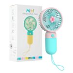 USB Fan – Rechargeable 3-Speed Modes, Low Noise, Compact & Lightweight with USB Cable (Random Color)Pack Of 2