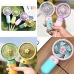 USB Fan – Rechargeable 3-Speed Modes, Low Noise, Compact & Lightweight with USB Cable (Random Color)Pack Of 2 - Image 3