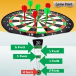 17 Dartboard Kit - 6 Soft Darts,Family Fun Games,Birthday/Christmas Gifts for Children Adults 14-inch Multi Color - Image 3