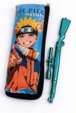 Naruto Anime Printed Pencil Case with Rifle Shape Pen | Premium Zipper Pouch |Gift Set for Kids & Students - Image 2
