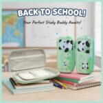 3D Panda Hard Shell Pencil Case, Double Layer Storage, Multi-Purpose Stationery Pouch Random Design 1Pc - Image 4