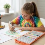 Dual Tip Marker Pen Set with Carry Case, 24 Colours, Water-Based Ink, Brush and Fine Liner Nib, for Kids and Students - Image 2