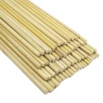 Crafts Bamboo Sticks, Wooden Bamboo Sticks for Multi Purpose, Skewers, Wooden Round Craft Stick, Pack of 100 (9 Inches) - Image 2