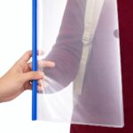 Ars Stick Transparent File Folder Stick File/Strip File for A4 Paper Holder Storage Case Organizer, My Clear Plastic 100 microns (Transparent_Pack of 10)